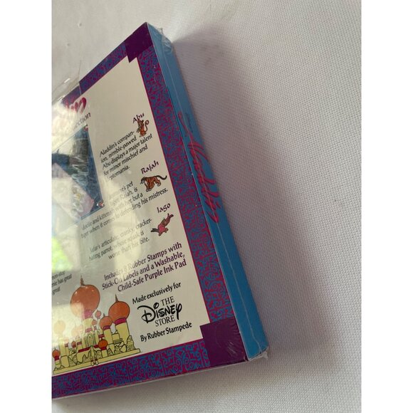 Disneys Aladdin Rubber Stamp Collection Ages 5+ With Stick-On Labels & Washable - Picture 3 of 6